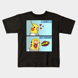 cute but psycho birb comic Kids T-Shirt